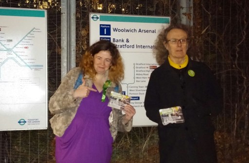 Rachel Collinson with volunteer Ed at London City Airport